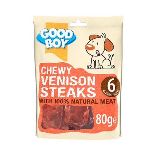 Good Boy Venison Steaks 80g