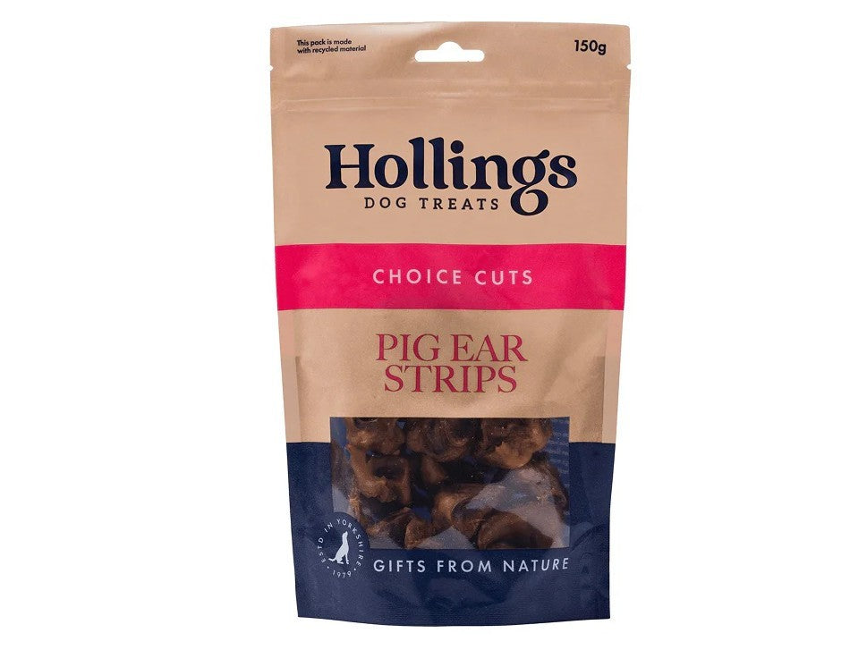 Hollings Pig Ear Stripes 150g