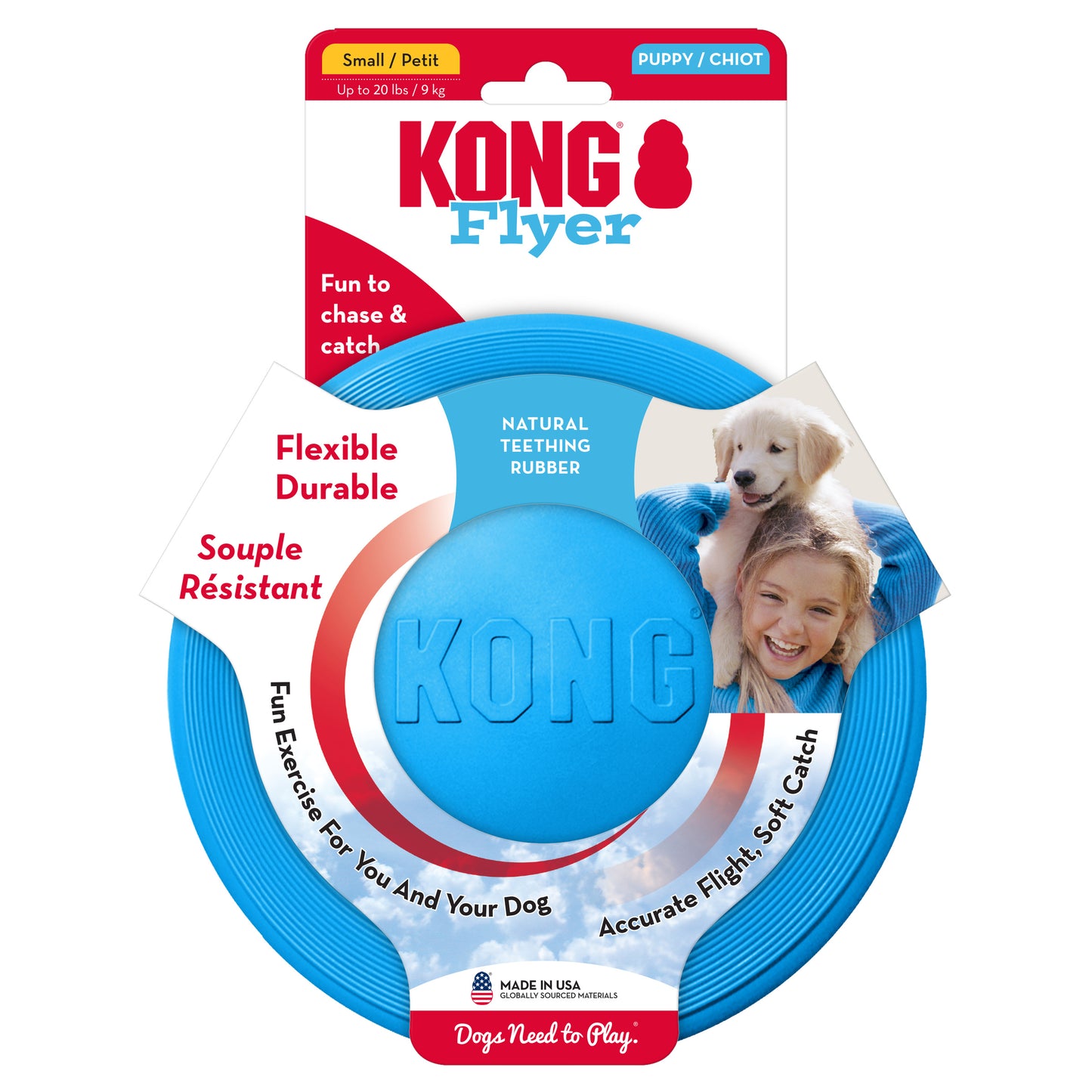 KONG Puppy Flyer Assorted L