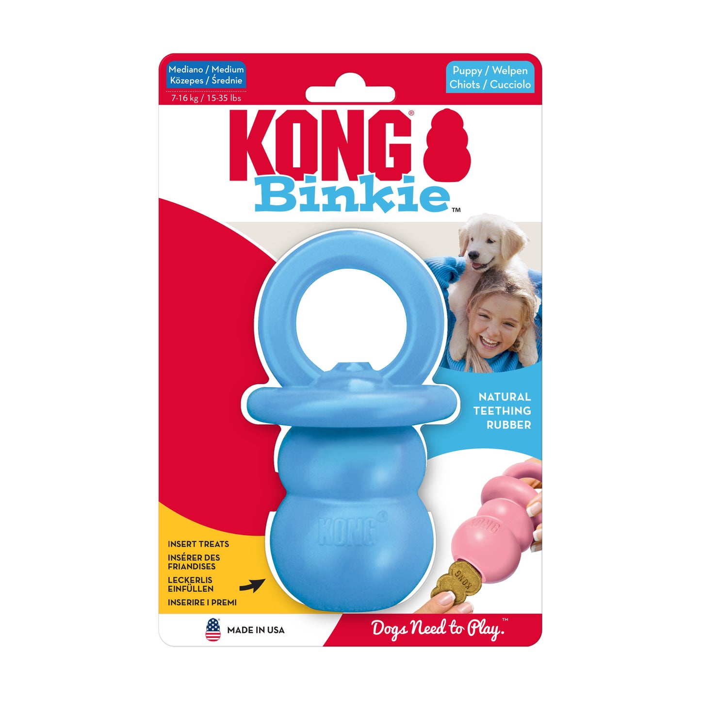 KONG Puppy Binkie Assorted M