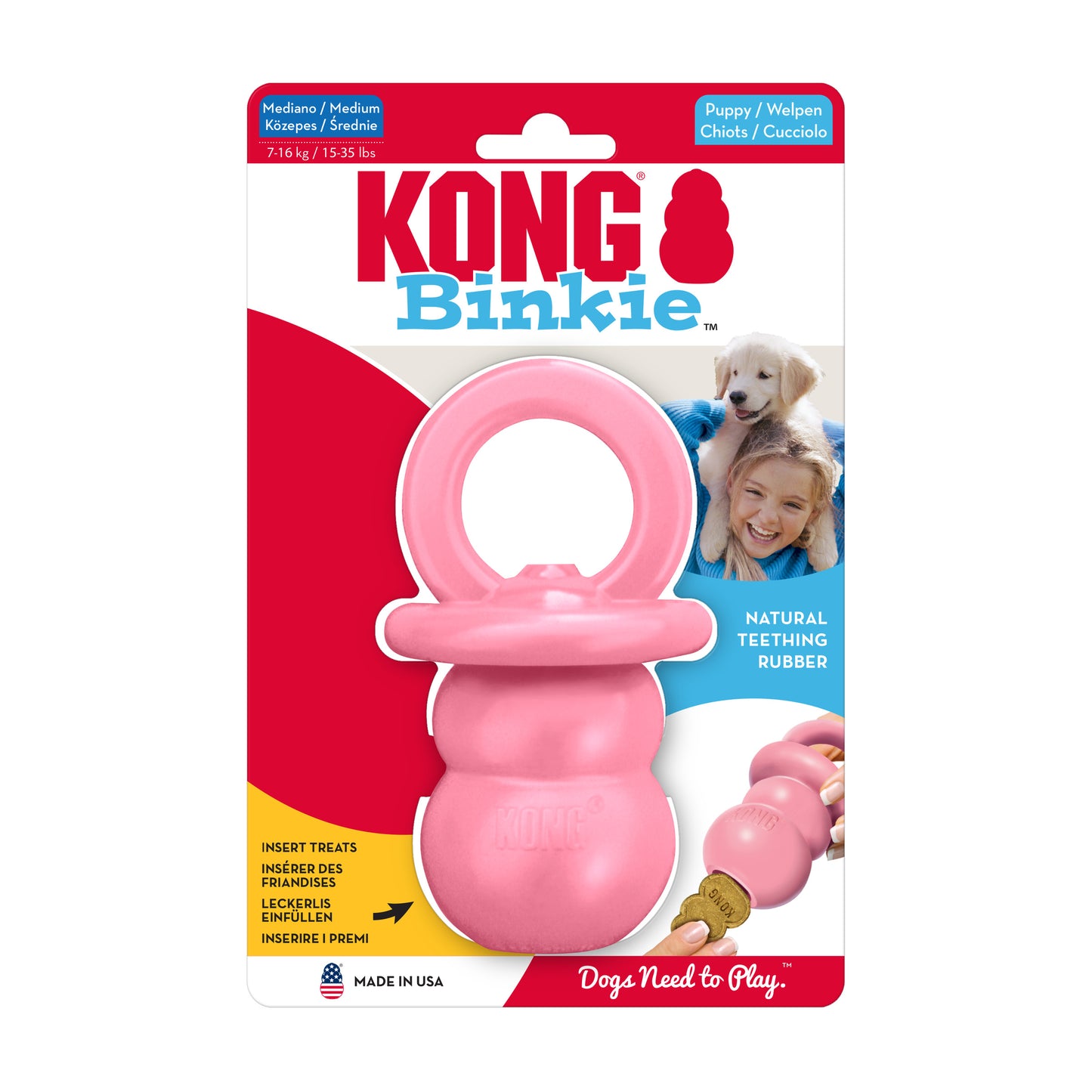KONG Puppy Binkie Assorted M