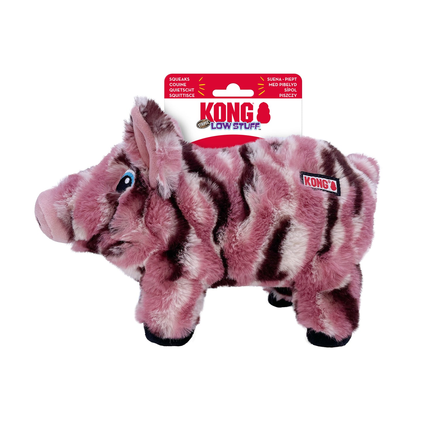 KONG Low Stuff Stripes Pig M