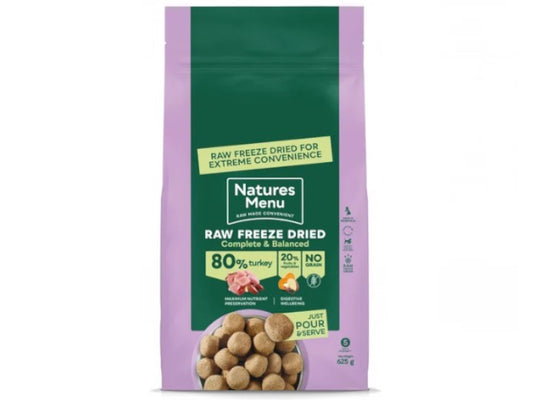 Natures Menu Raw Freeze Dried Complete Nugget Turkey 625g