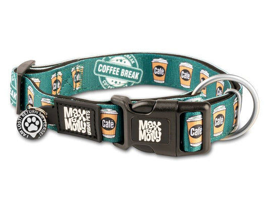 Max & Molly Coffee Break Smart ID Collar Medium