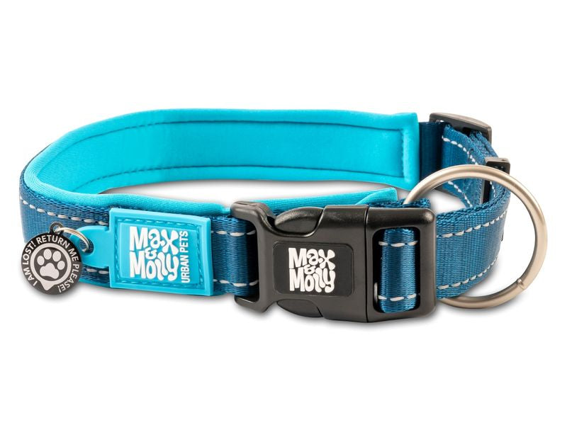 Max & Molly Matrix Blue Smart ID Dog Collar