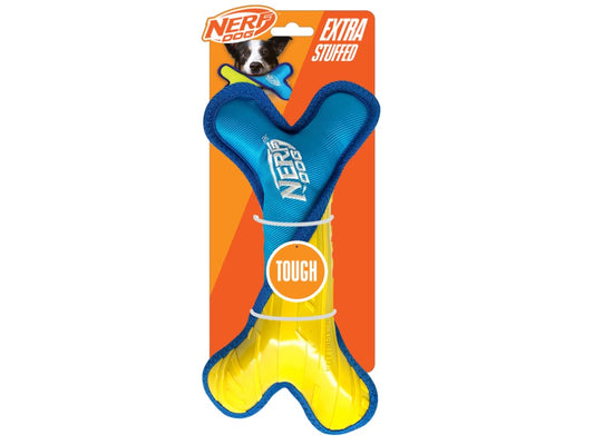 Nerf Tough TPR & Nylon Plush Bone 11"