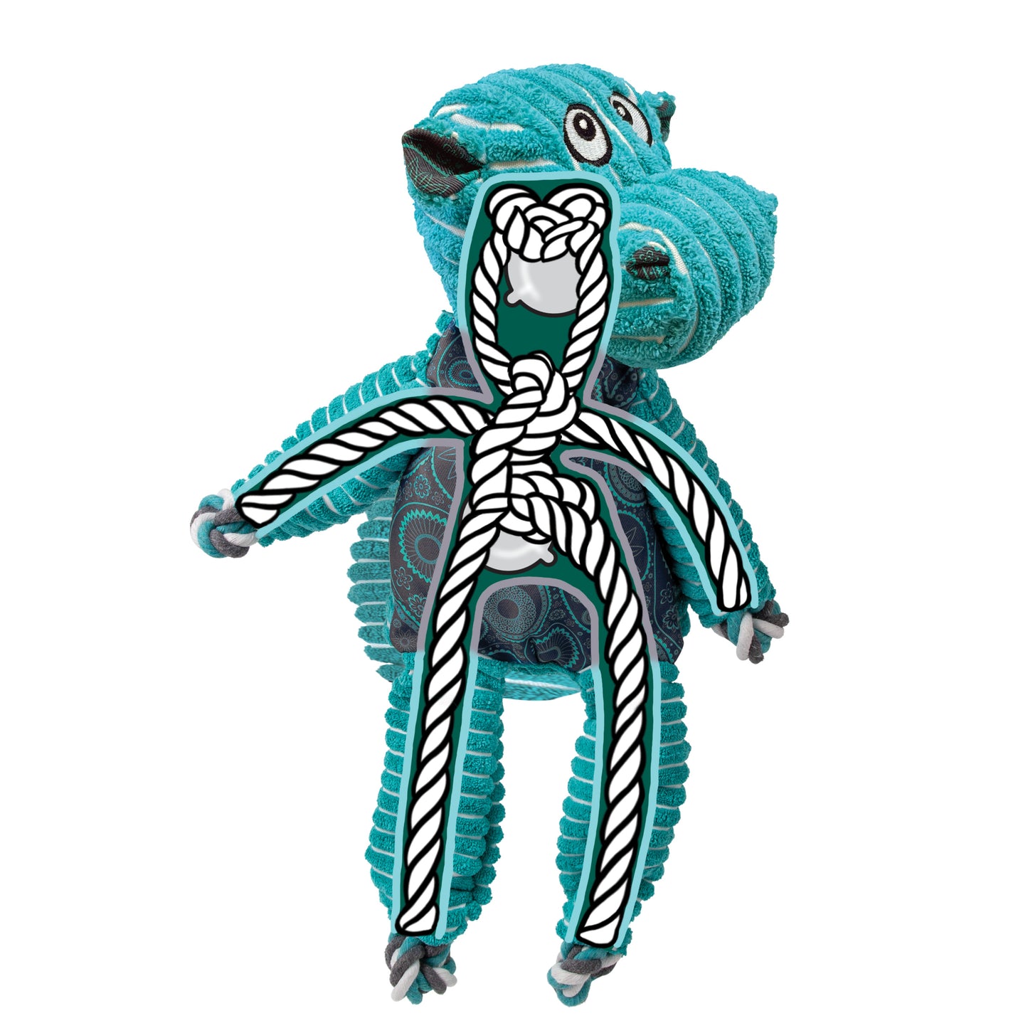 KONG Floppy Knots Hippo M