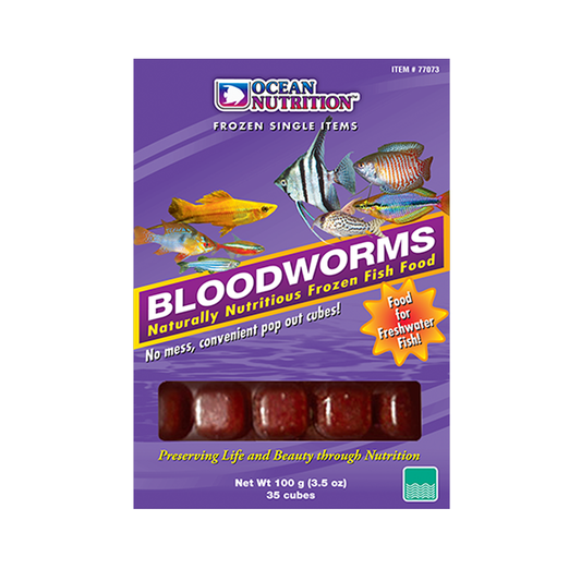 Ocean Nutrition Frozen Bloodworms Spirulina & Garlic 100g