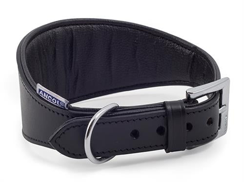 Padded Hound Collar Black S2 30-34cm