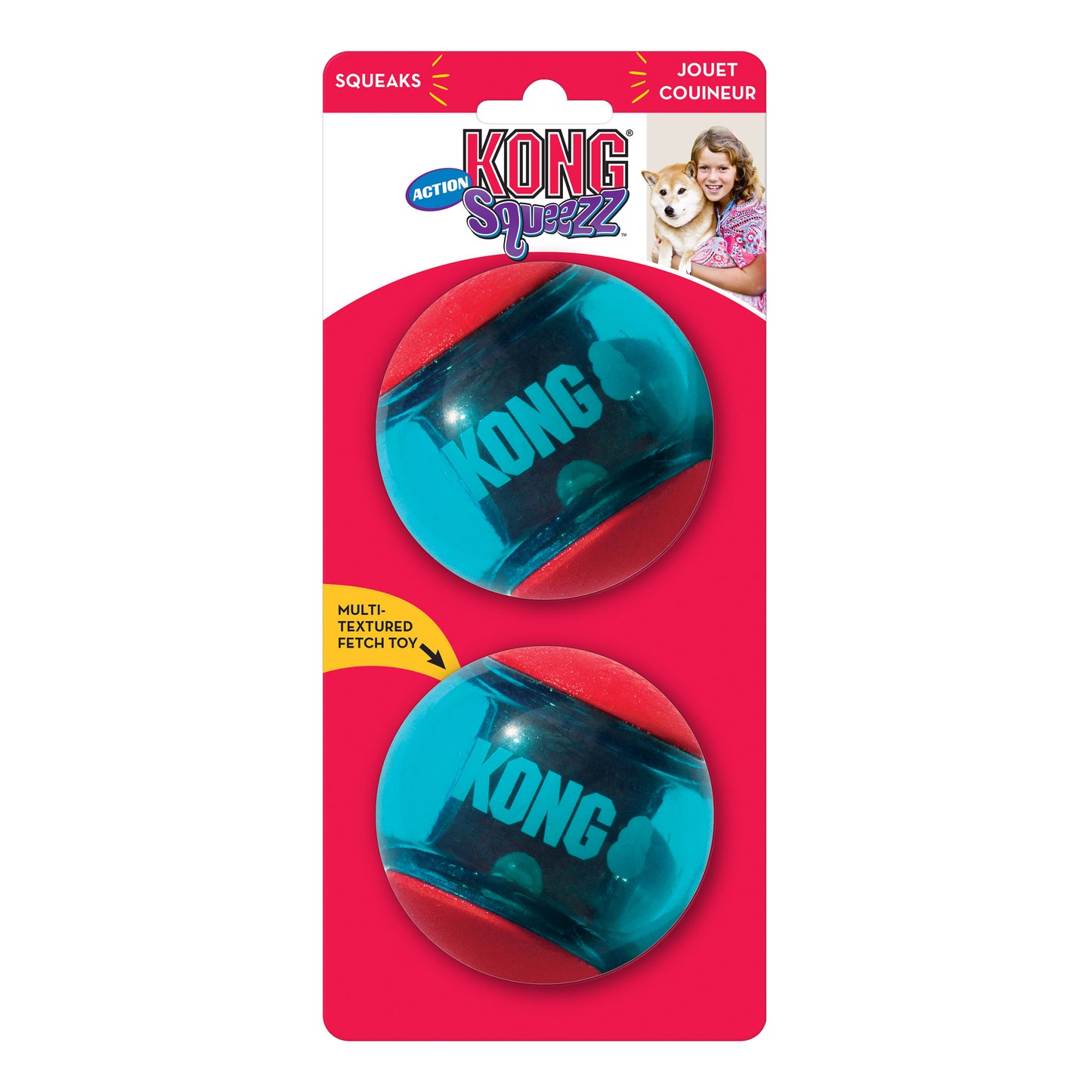 KONG Squeezz Action Ball L 2pk