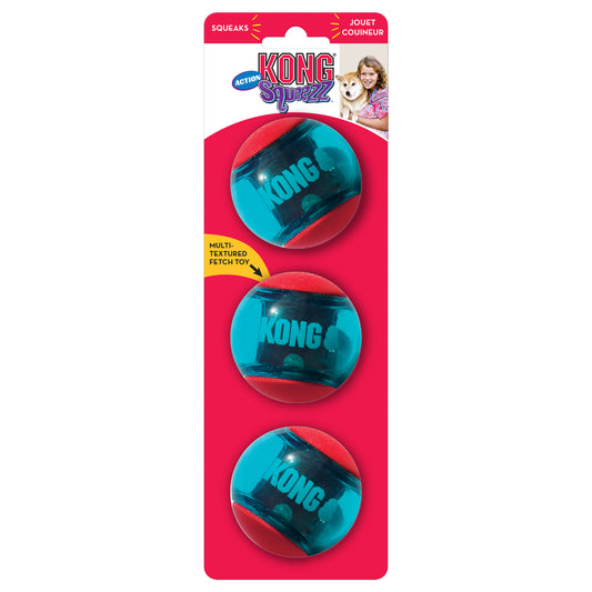 KONG Squeezz Action Ball M 3pk