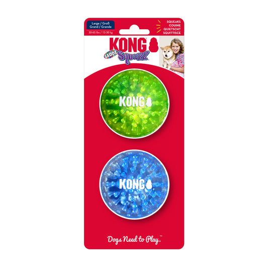 KONG Squeezz Geodz Ball L 2pk