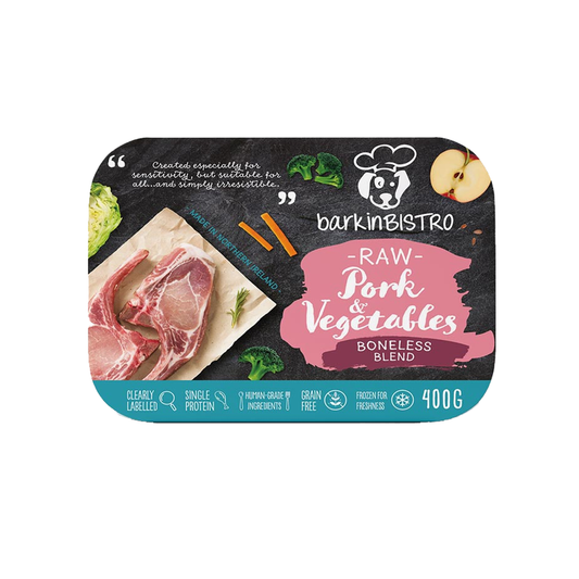 BarkinBISTRO Raw Pork & Vegetables 400g