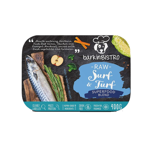 BarkinBISTRO Raw Surf & Turf 400g