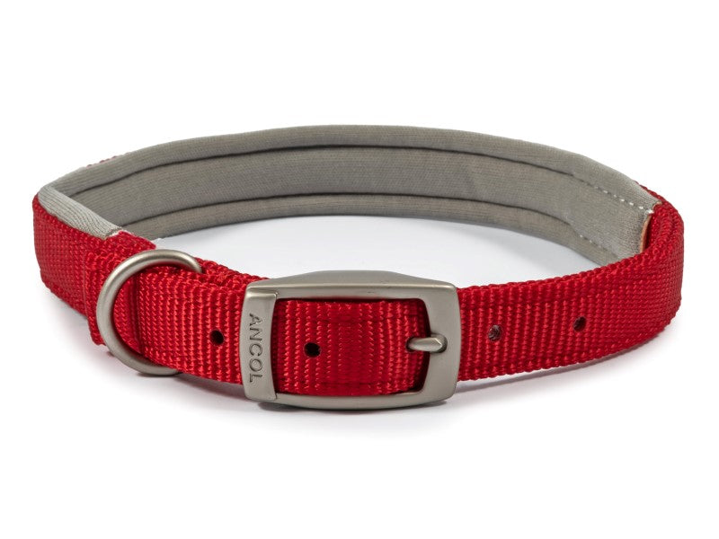 Viva Padded Nylon Collar Red 18" S4