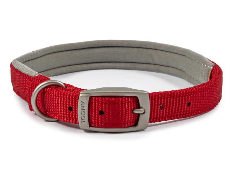 Viva Padded Nylon Collar Red 26" S8