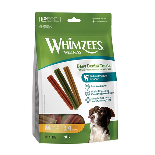 Whimzees Stix Medium 14pk