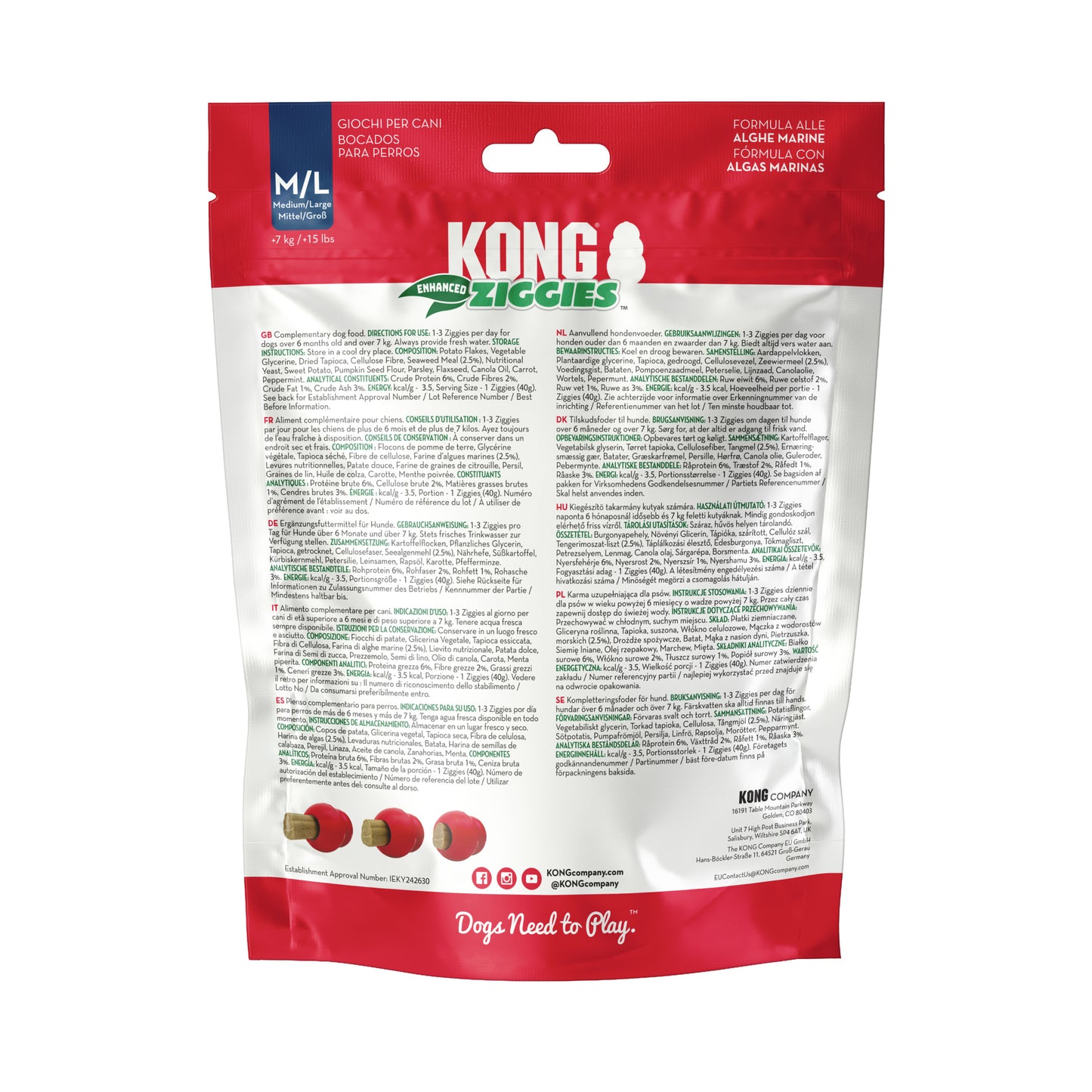 KONG Ziggies Enhanced M 227g