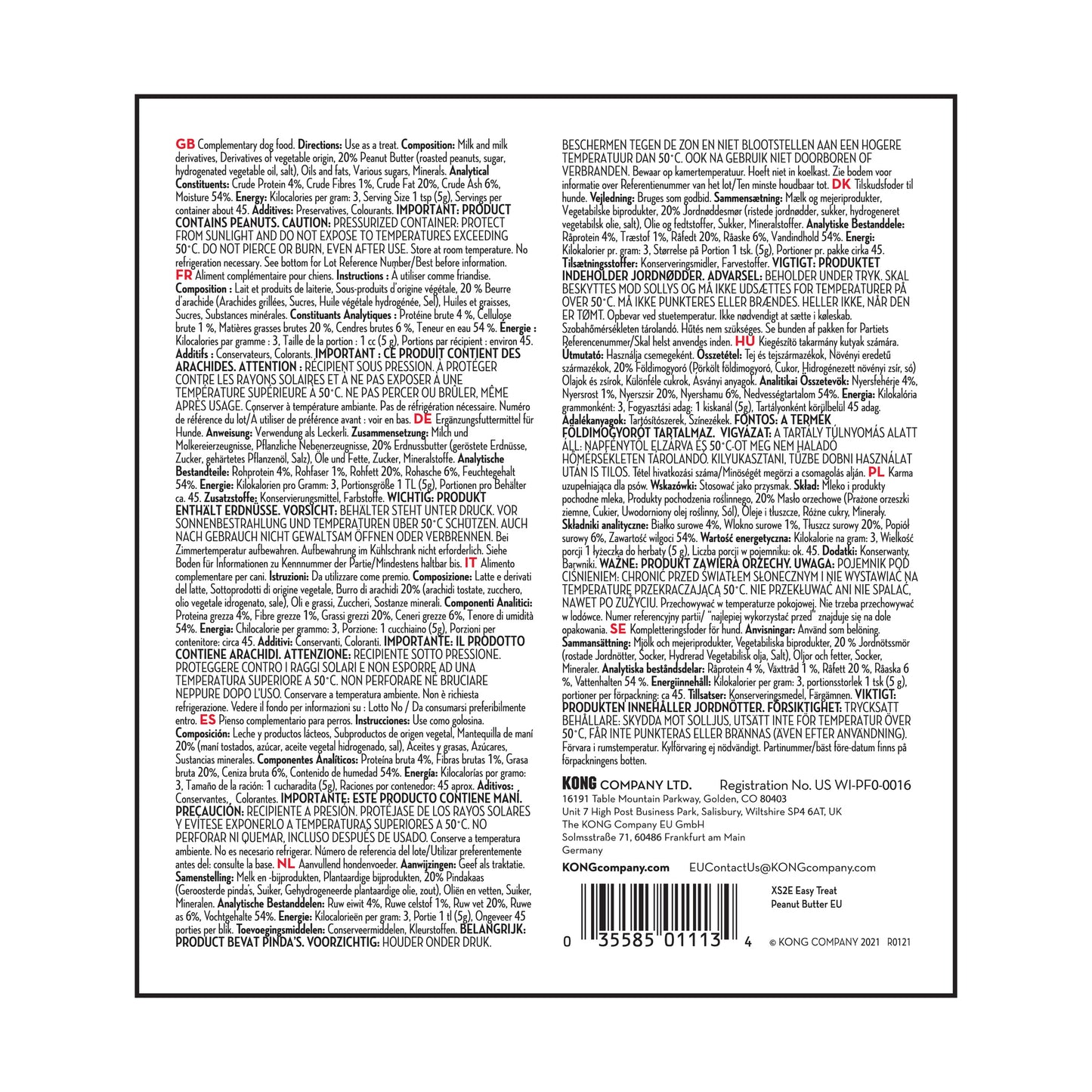 KONG Easy Treat Peanut Butter