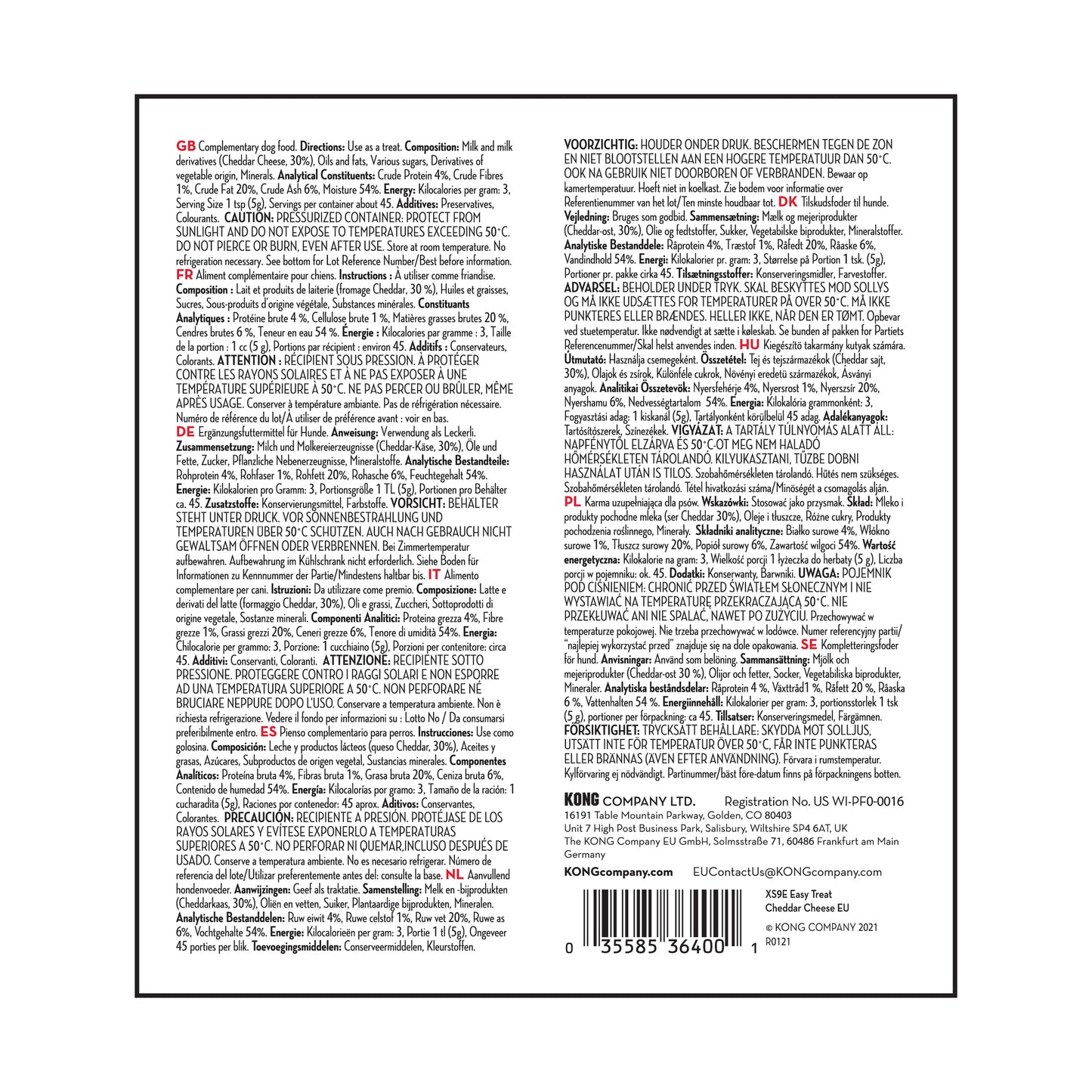 KONG Easy Treat Cheddar Cheese