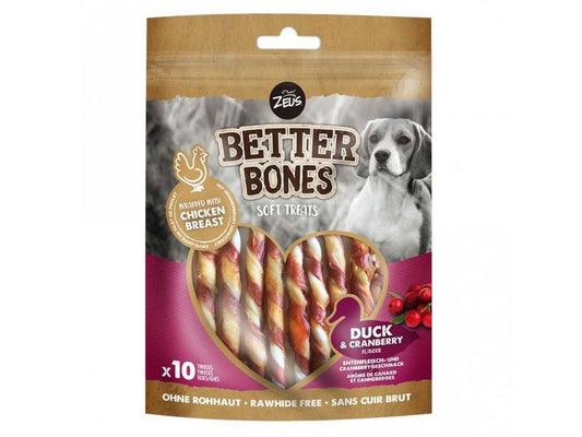 Zeus Better Bones Duck & Cranberry Twists