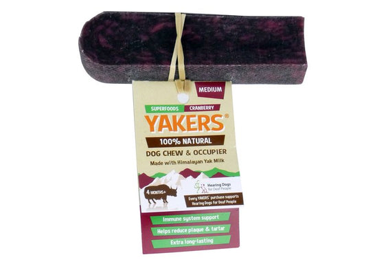 Yakers Cranberry Dog Chew Medium
