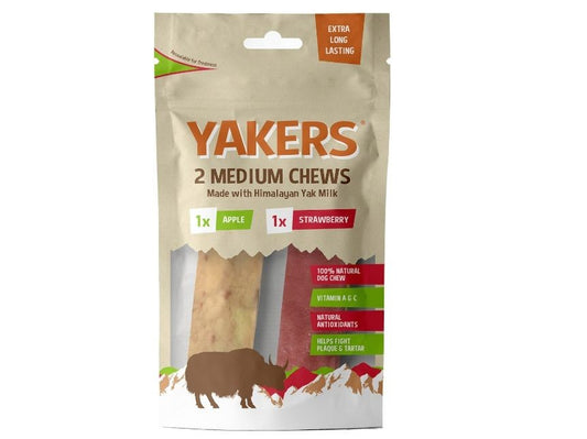 Yakers Fruit Dog Chew Medium 2pk
