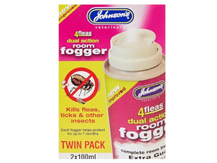 Johnson's Vet 4Fleas Room Fogger Spray 100ml Twin