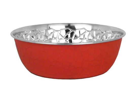 Mason Embossed Bowl Red 3650