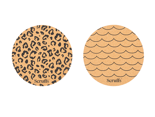 Scruffs 25cm Cork Mat Wave&Leopard