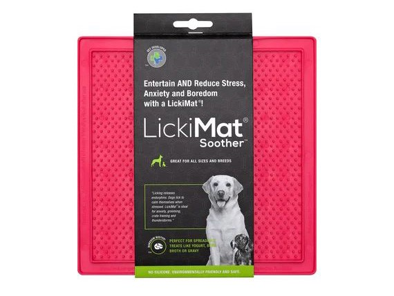 Lickimat Soother Dog Treat Mat Pink 20cm
