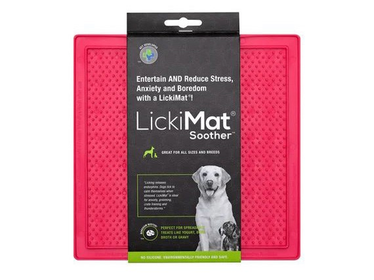 Lickimat Soother Dog Treat Mat Pink 20cm