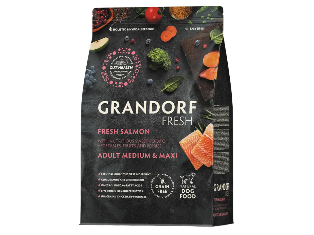 Grandorf GF Adult Medium & Maxi Fresh Salmon 10kg