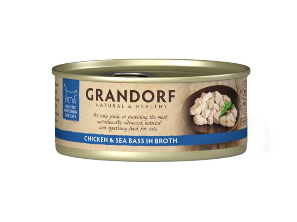 Grandorf Cat Chicken & Seabass 70g Tin