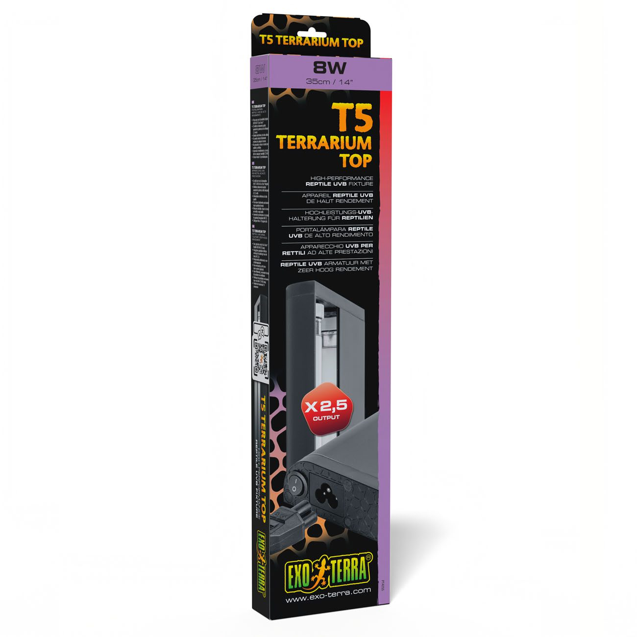 Exo Terra T5 UVB Fixture 35cm 8w 12"