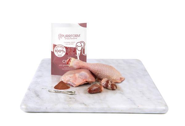 Purrform Pouch Chicken, Ground Bone with Heart 70g 6pk