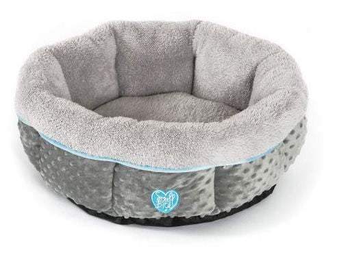 Small Bite Donut Dog Bed Blue 20"