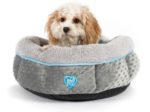 Small Bite Donut Dog Bed Blue 20"