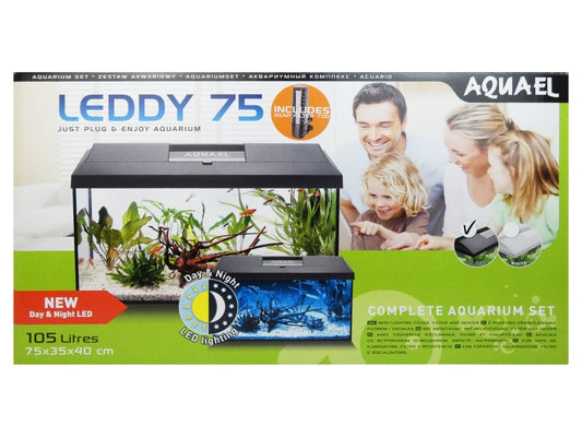 Aquael Leddy Black Tropical 105L Aquarium