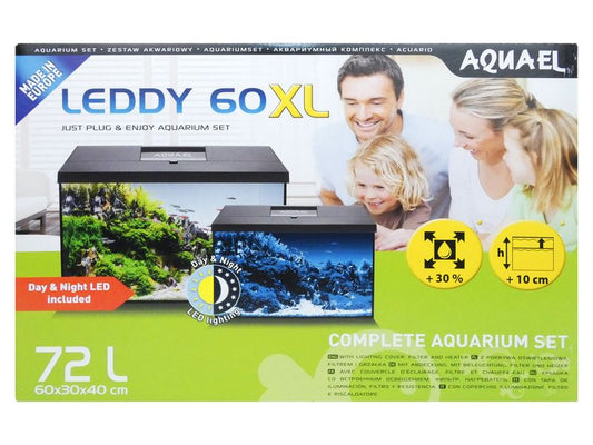 Aquael Leddy XL Black Tropical 72L Aquarium 60cm