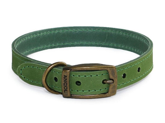 TIMBERWOLF LEATHER COLLAR GREEN 35-43 S4