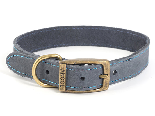 TIMBERWOLF LEATHER COLLAR BLUE 20" S5