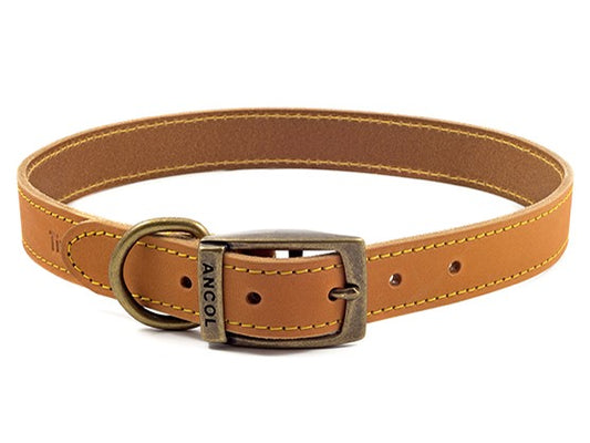 TIMBERWOLF LEATHER COLLAR MUSTARD 22" S6