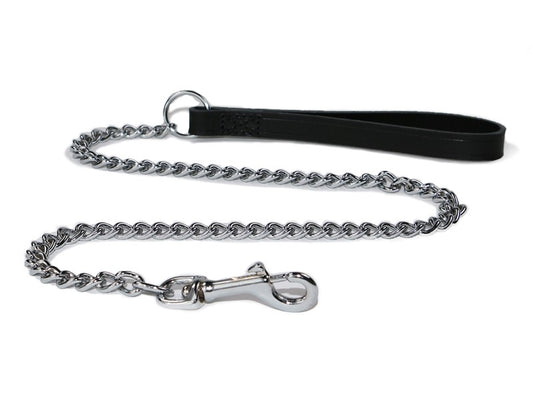 MEDIUM CHAIN LEAD BLACK 33"