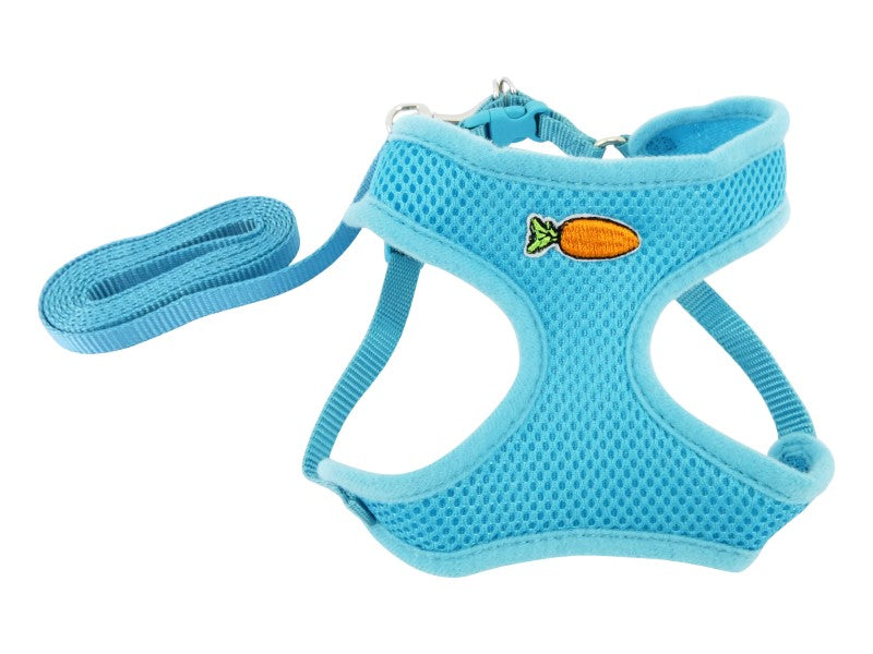 SMALL ANIMAL MESH HARNESS&LEAD LRG TEAL