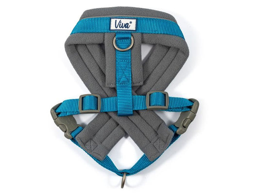 Viva Padded Harness Blue Medium