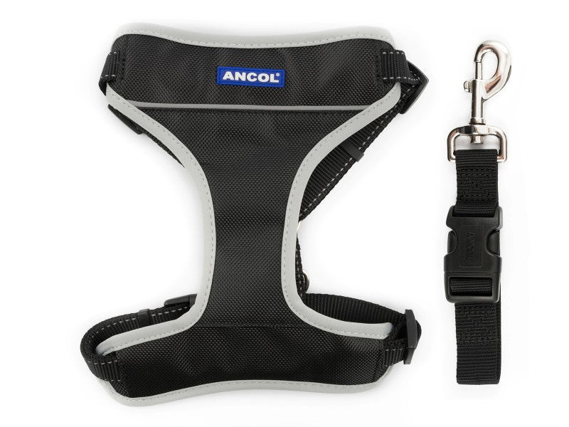 TRAVEL & EXERCISE HARNESS BLACK MEDIUM