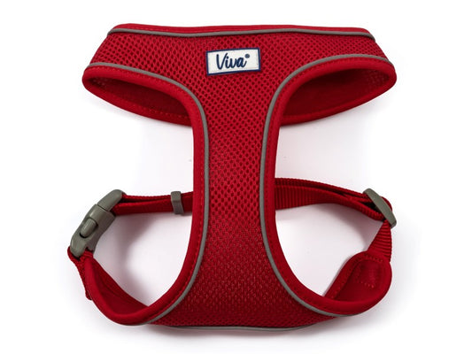 Viva Comfort Mesh Harness Red Medium