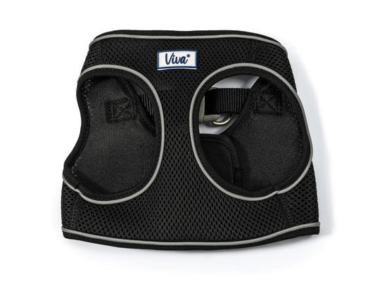 Viva Step In Mesh Dog Harness Black Small & Medium