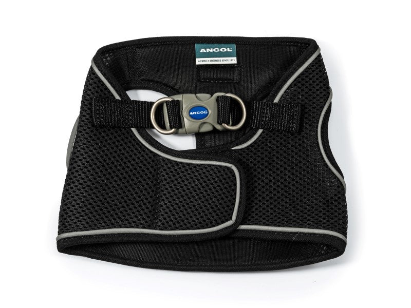 Viva Step In Mesh Dog Harness Black Small & Medium